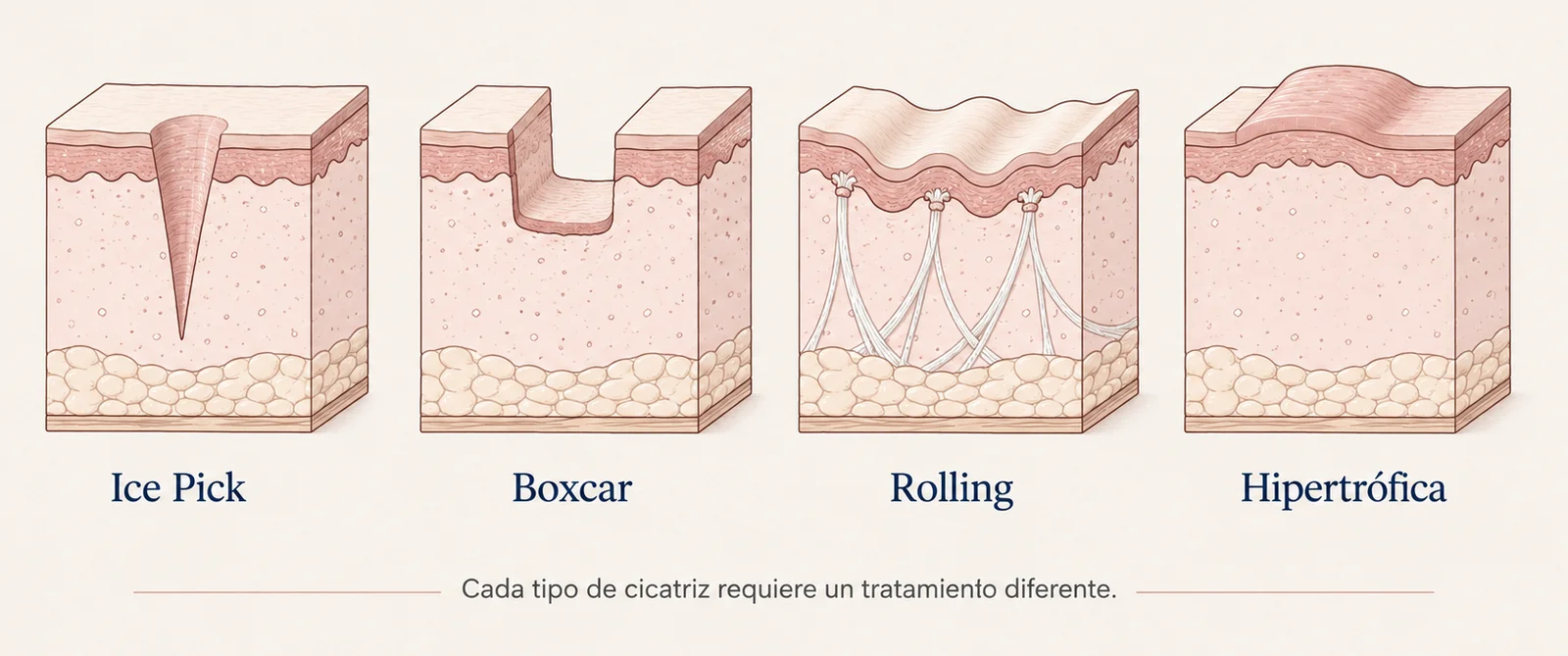 Clasificación de las cicatrices de acné